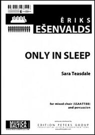 Only in Sleep SSAATTBB choral sheet music cover Thumbnail
